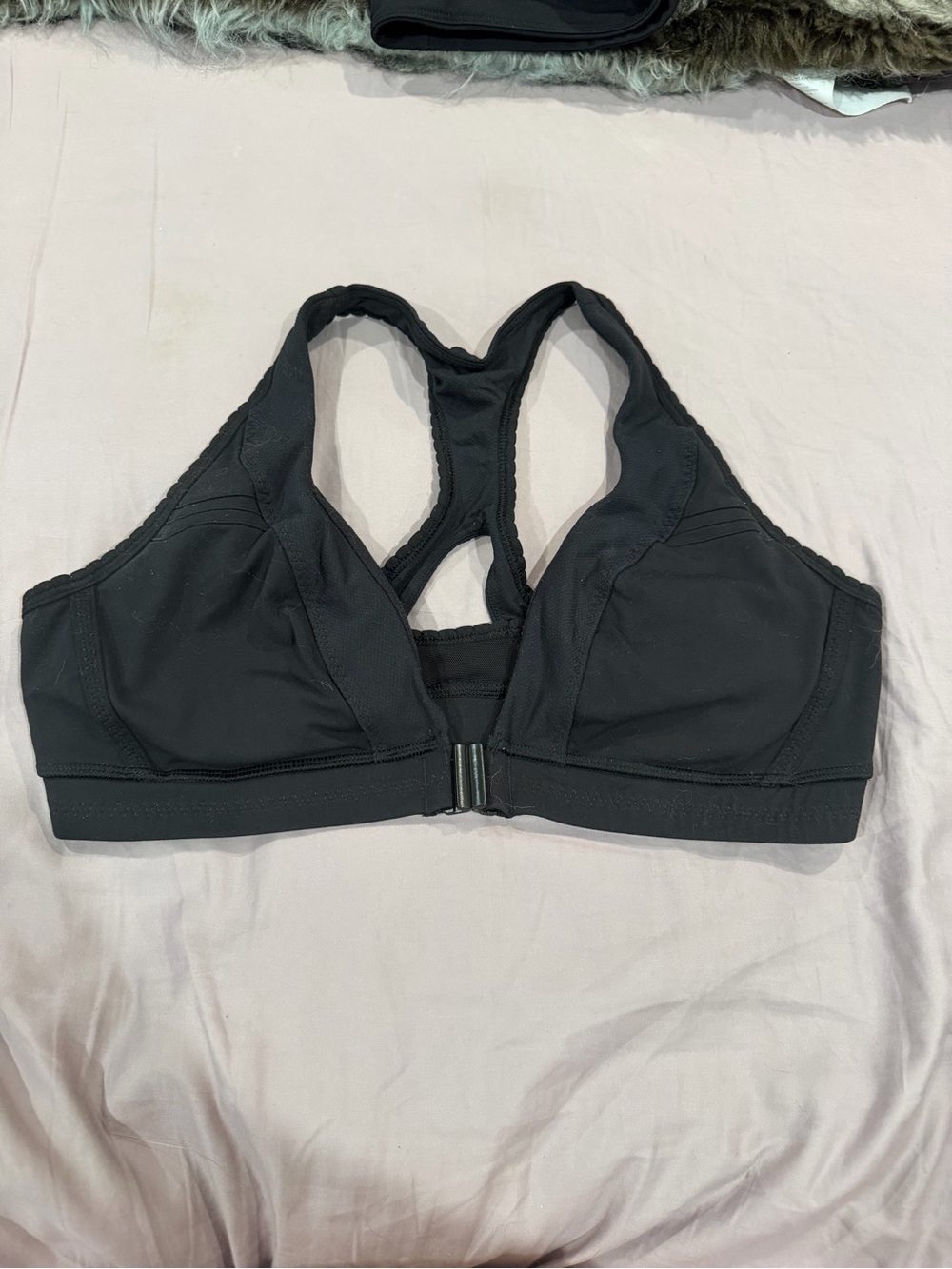 lululemon athletica‎ Black Racerback Front-Closure Sports Bra